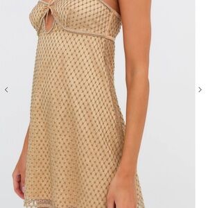 For love and lemons gold sparkly dress